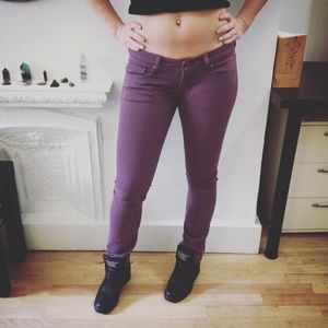 Aubergine Purple Denim Jeans Size 3